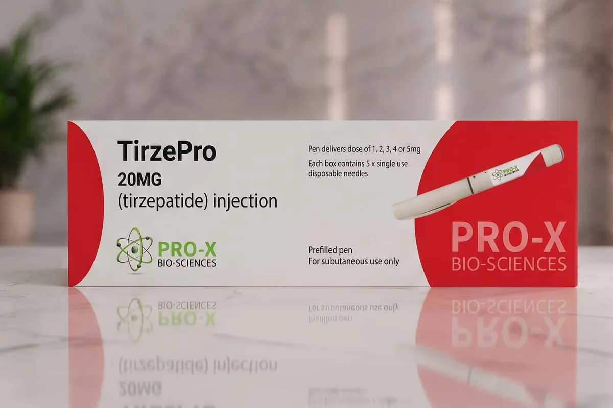 TirzePro 20mg packaging